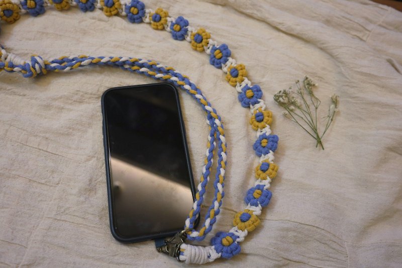 Adjustable mobile phone lanyard/customized - Lanyards & Straps - Cotton & Hemp Blue