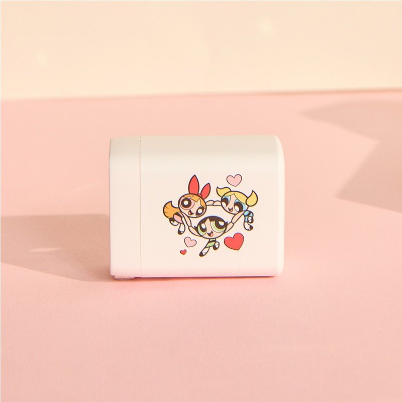 飛天小女警愛心旋轉GaN 40W Type-C雙孔充電頭 - 手機配件 - 塑膠 透明