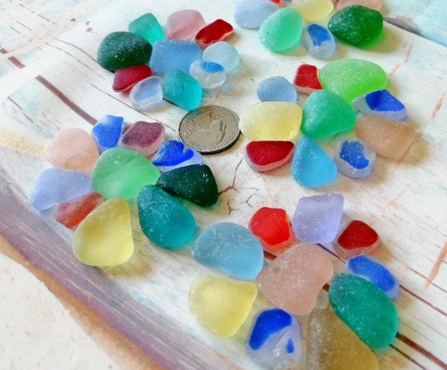 Rare Beach glass for Sea glass Jewelry.Genuine Sea glass Bulk.Real Sea glass  - Shop Sea glass for you Pottery & Glasswork - Pinkoi