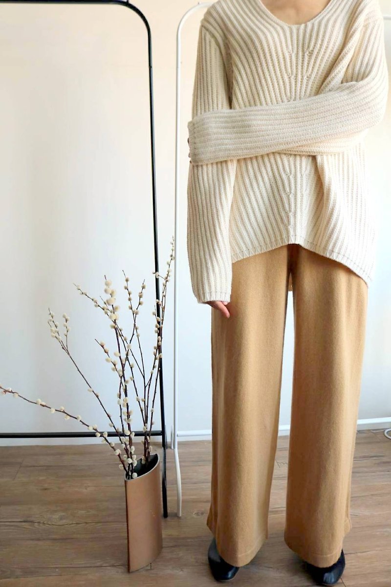 Exodus culottes cashmere wool skin friendly wide pants can be customized color - กางเกงขายาว - ขนแกะ สีส้ม