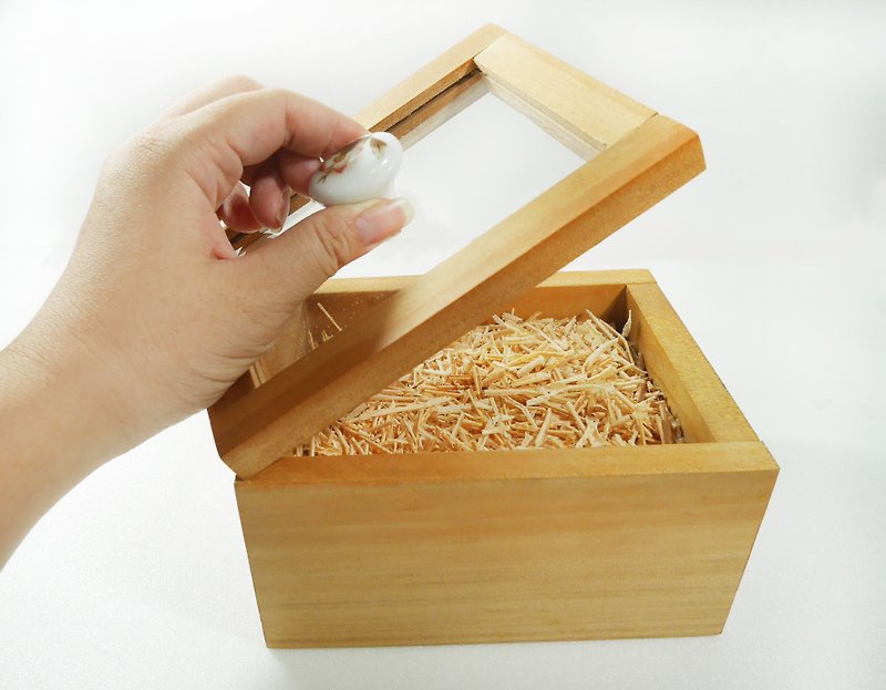 [Small workshop] - spot - thriving treasure box simple jewelry box jewelry box storage box ring box jewelry jewelry gift box - Storage - Wood Brown