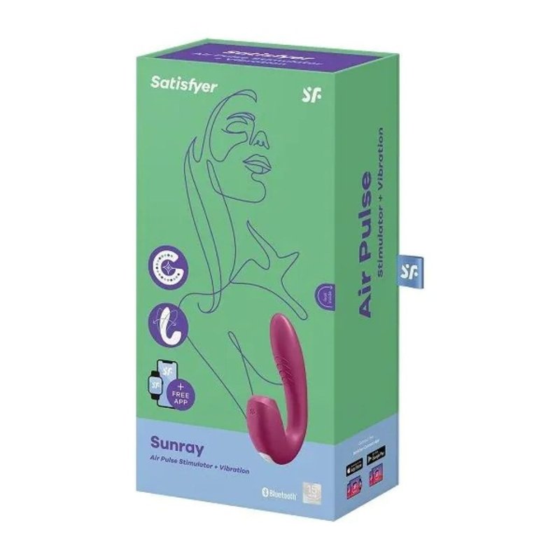 Sunray - App-Controlled Clitoral Suction & Rabbit Vibrator - สินค้าผู้ใหญ่ - ซิลิคอน หลากหลายสี