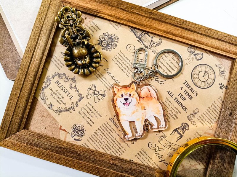 KR519可愛吊飾cute pendant_柴犬Shiba Inu.A/ stationery charm_ keychain - Keychains - Plastic Multicolor