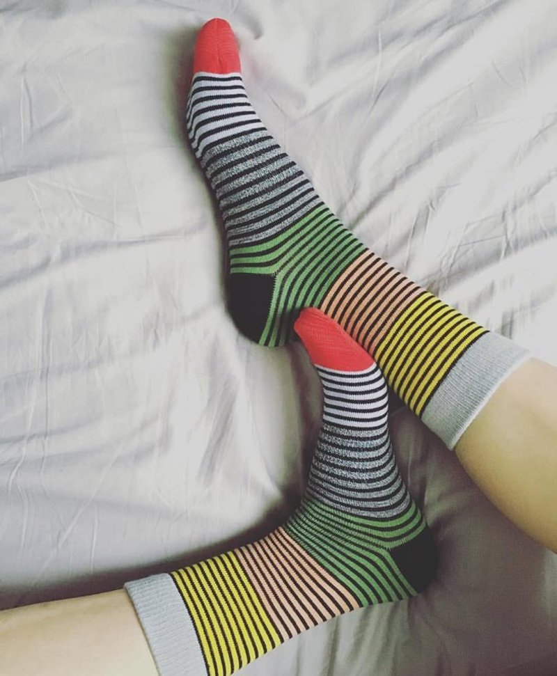 GillianSun Socks Collection 【HOT 熱銷款】1603GY - 襪子 - 棉．麻 灰色