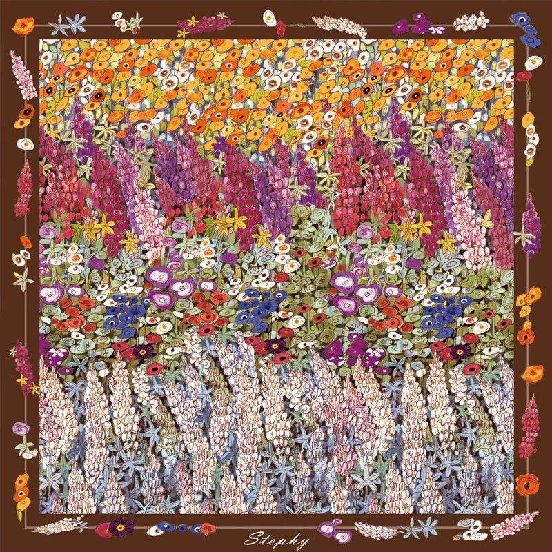 【精美禮盒】你的後花園 絲巾連絲巾扣高貴禮盒/絲巾/小圍 - 絲巾 - 其他材質 