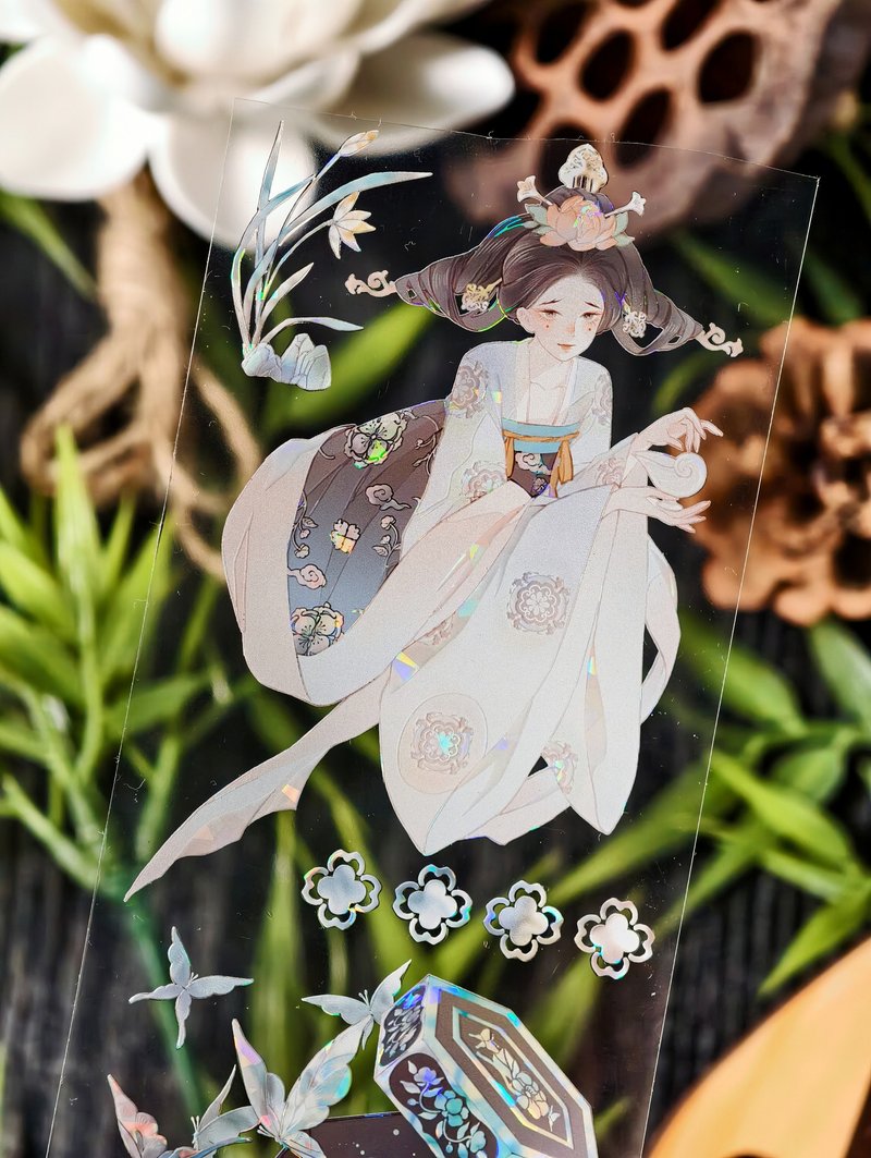 國瓷螺鈿 東方美人舞 PET 紙膠帶 貝殼光 10米卷 巨畫幅 - 紙膠帶/和紙/PET - 其他材質 多色