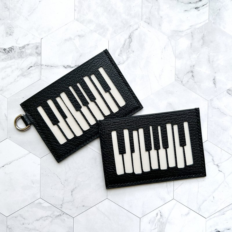 Original handmade leather piano key card holder | Card holder | ID holder - ID & Badge Holders - Genuine Leather 