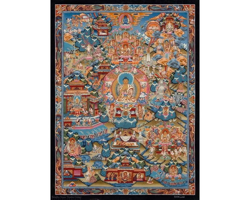 文化遺產 唐卡中的佛陀故事 - 壁貼/牆壁裝飾 - 其他材質 多色