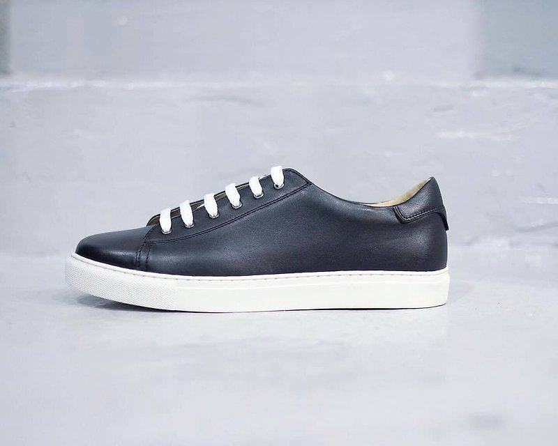 Placebo black calfskin sneakers - Men's Casual Shoes - Genuine Leather Black