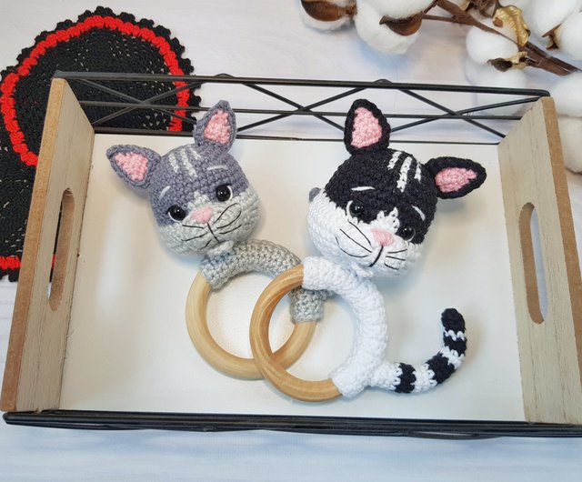 Amy Lacombe  ハート柄　ネコ　ぬいぐるみ　中古品 Amy Lacombe Whimsical Eccentric Cat Figurine Bank. For Sale