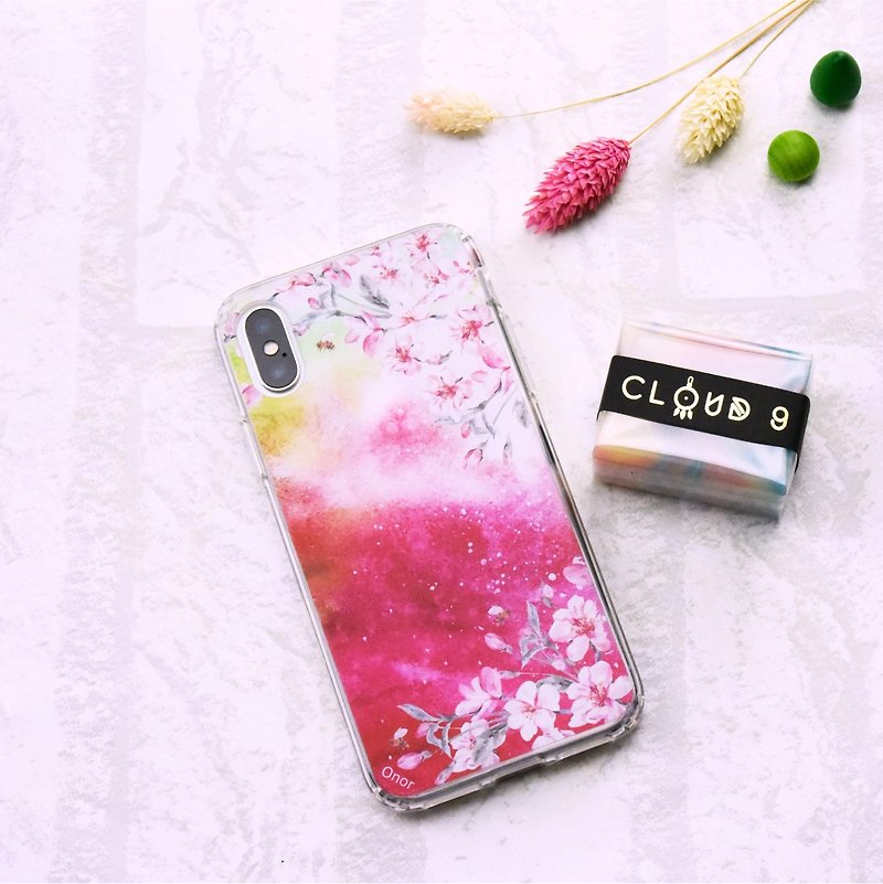 Starry Series [绯红晚霞-花]iPhone/ASUS/HTC/OPPO/SONY Mobile Shell Protector - Phone Cases - Plastic Transparent