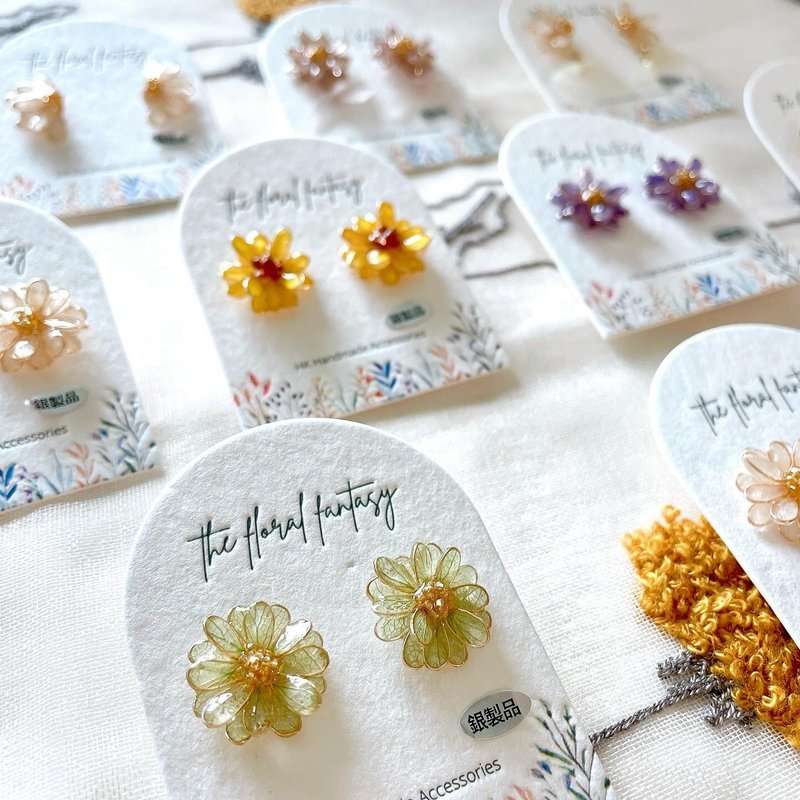 Handmade Dried Flower Earrings :: TORRES DEL PAINE :: - Earrings & Clip-ons - Plants & Flowers 