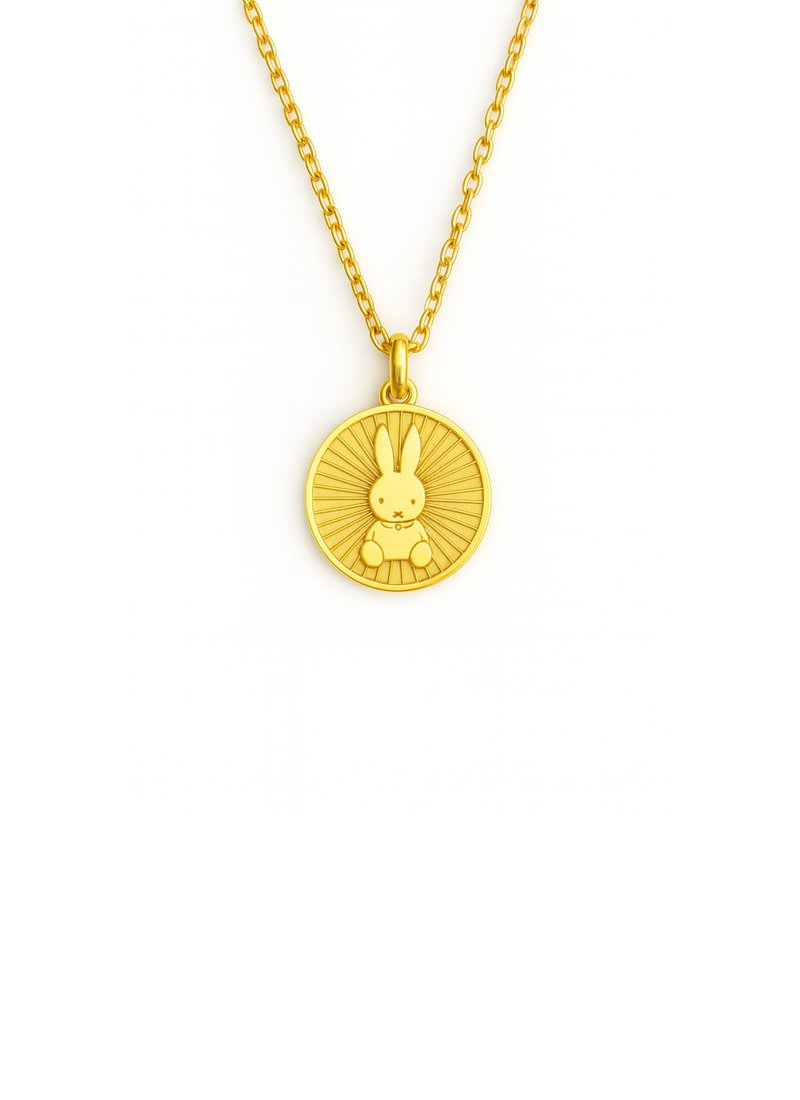 【Pinkoi x miffy】米菲雙面項鏈 太陽與miffy的故事 - 項鍊 - 純銀 銀色