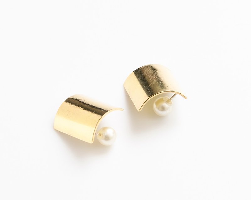 CP234(brass) - 耳環/耳夾 - 其他金屬 金色