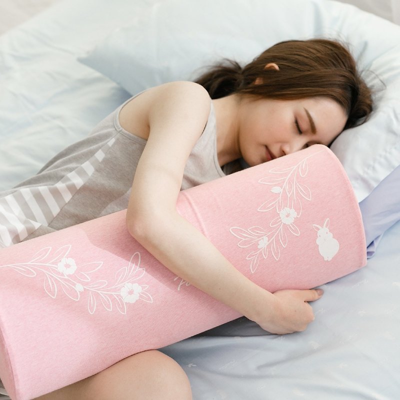 MIT Organic Cotton Bunny Body Pillow - Linen Pollen/SPA Designated/Valentine's Day/Christmas Gift - หมอน - ผ้าฝ้าย/ผ้าลินิน สึชมพู
