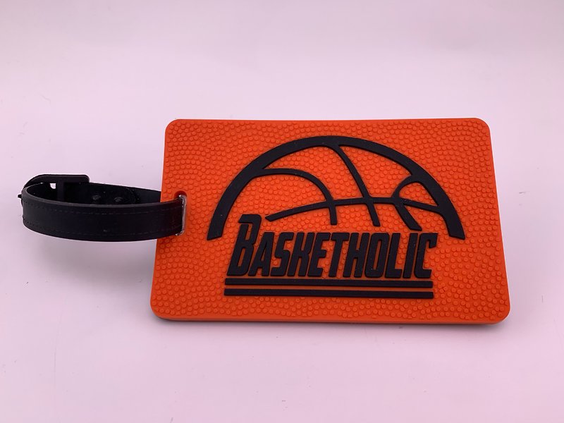 Basketball luggage tag