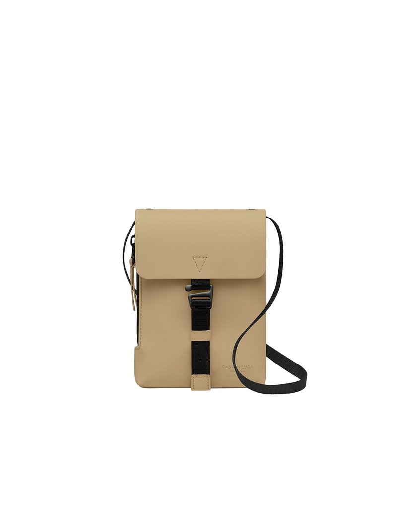 Gaston Luga Splash mini Crossbody 斜背包 - 【拿鐵色】 - 側背包/斜背包 - 其他材質 卡其色