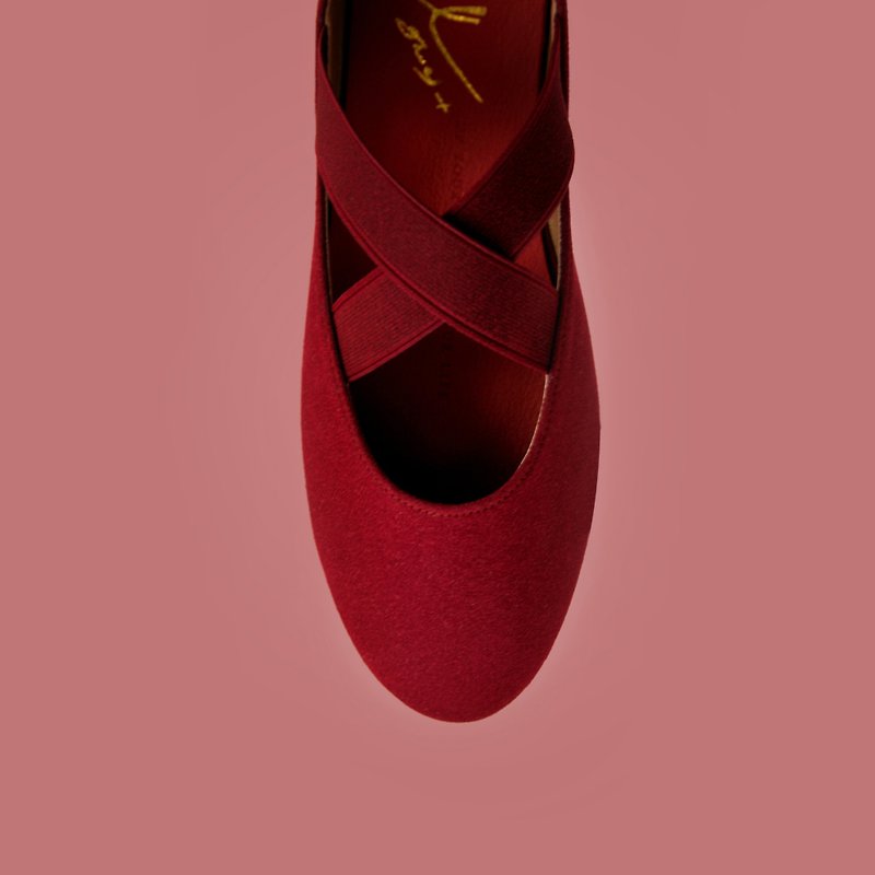 輕芭蕾 Red (舞蹈紅) Ballet | WL - 娃娃鞋/平底鞋 - 其他人造纖維 紅色