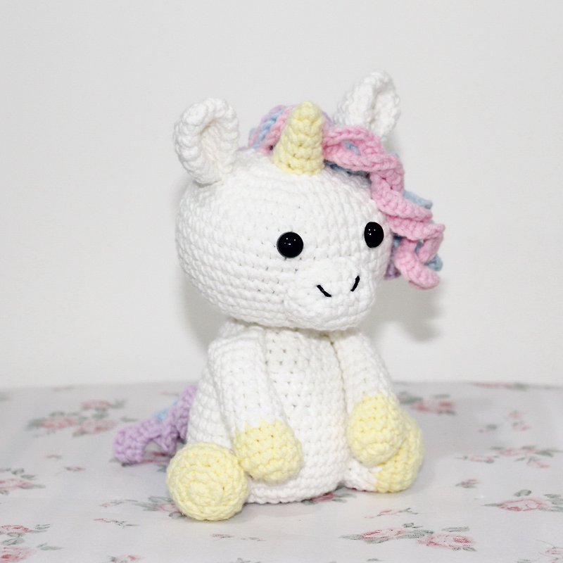 Symphony Unicorn Unicorn Tracy Hand Knit - Stuffed Dolls & Figurines - Cotton & Hemp Multicolor