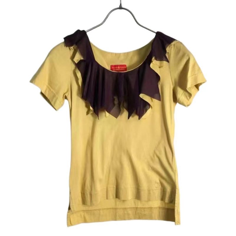 Vivienne Westwood 西太後 中古短袖T恤 - 女 T 恤 - 棉．麻 黃色