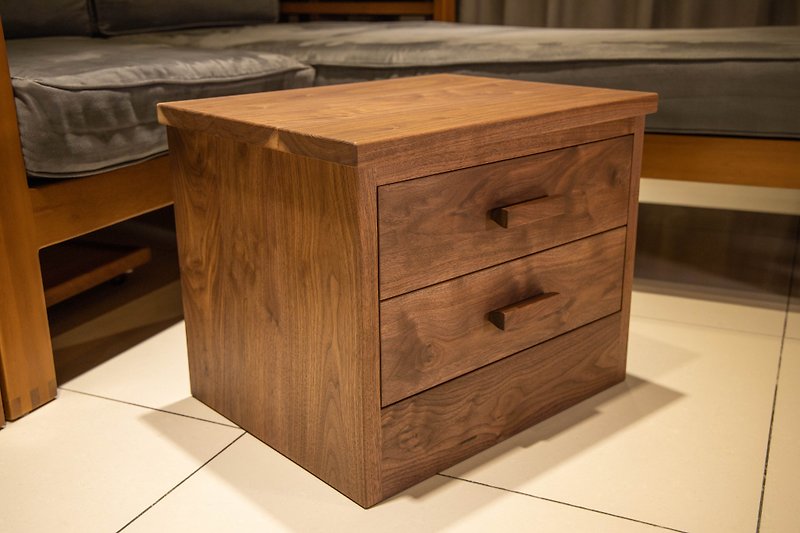 Practical small side cabinet-small dark cabinet丨Customized order - เฟอร์นิเจอร์อื่น ๆ - ไม้ สีนำ้ตาล