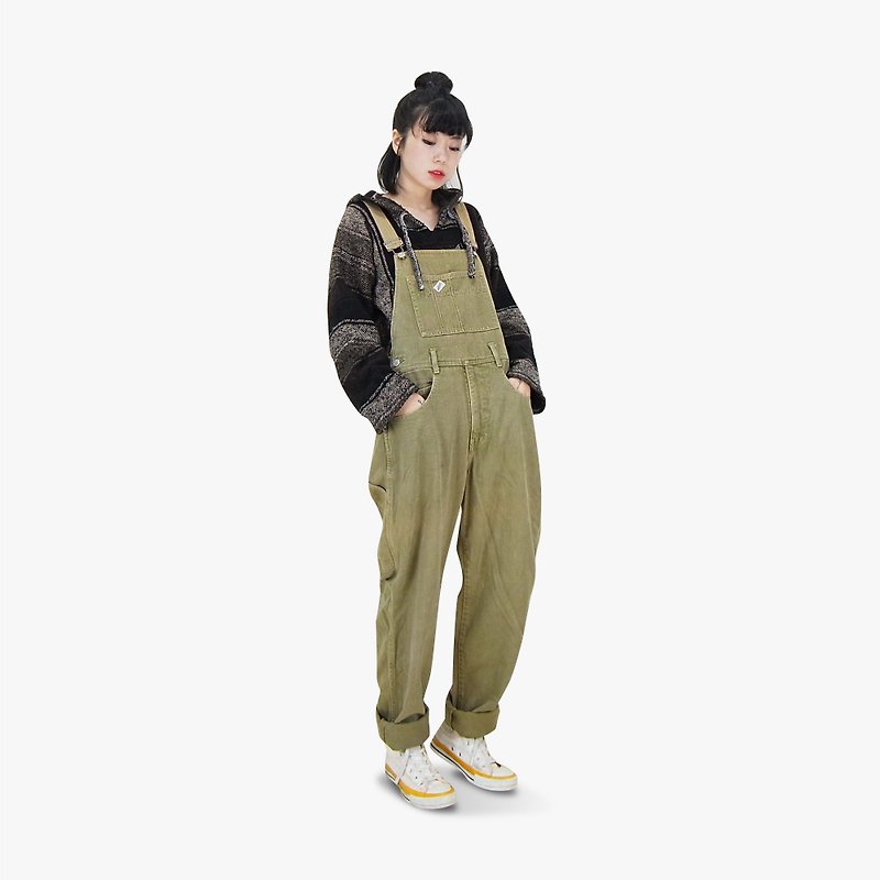 A‧PRANK: DOLLY :: Vintage VINTAGE brand GUESS matcha green sling trousers (P711039) (Men can wear) - Overalls & Jumpsuits - Cotton & Hemp 