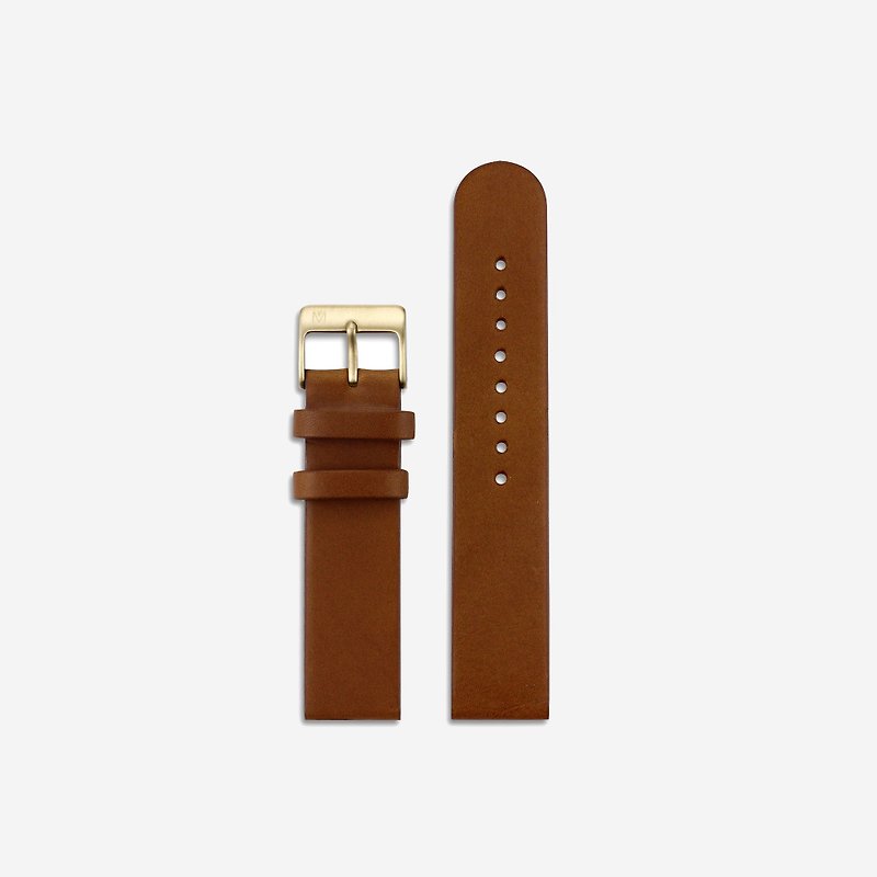 16mm 棕色意大利真皮錶帶 | 靈活拆卸功能 | Maven Watches - 女錶 - 真皮 咖啡色