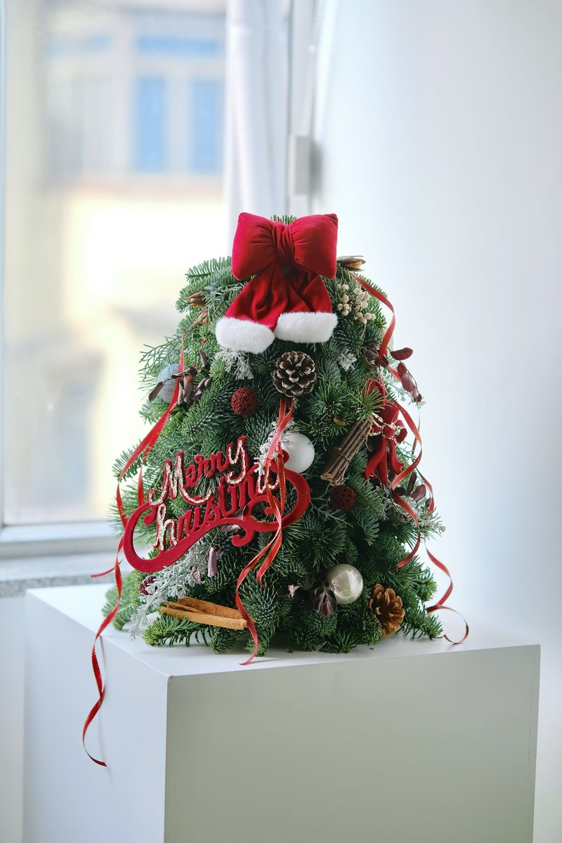 *2025聖誕* 40cm Burgundy Noel・酒紅款聖誕樹 - 擺飾/家飾品 - 植物．花 紅色