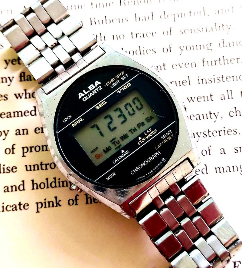 1970s space style Japanese Seiko Alba antique old electronic watch - นาฬิกาผู้ชาย - โลหะ สีเงิน