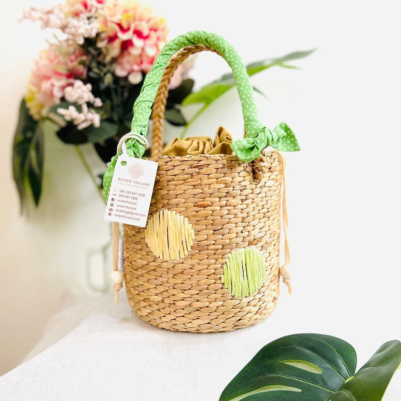 Straw Bag, Handbag, Thai Weaving Seagrass - Handbags & Totes - Plants & Flowers 