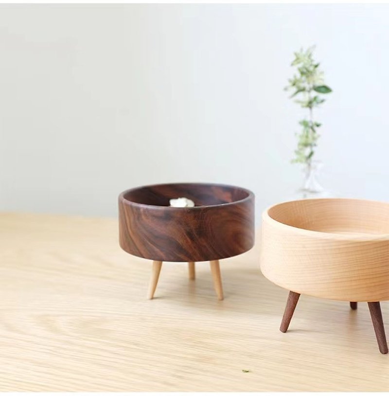 walnut small wooden display dish, storage tray, desktop storage, table storage - Storage - Wood 