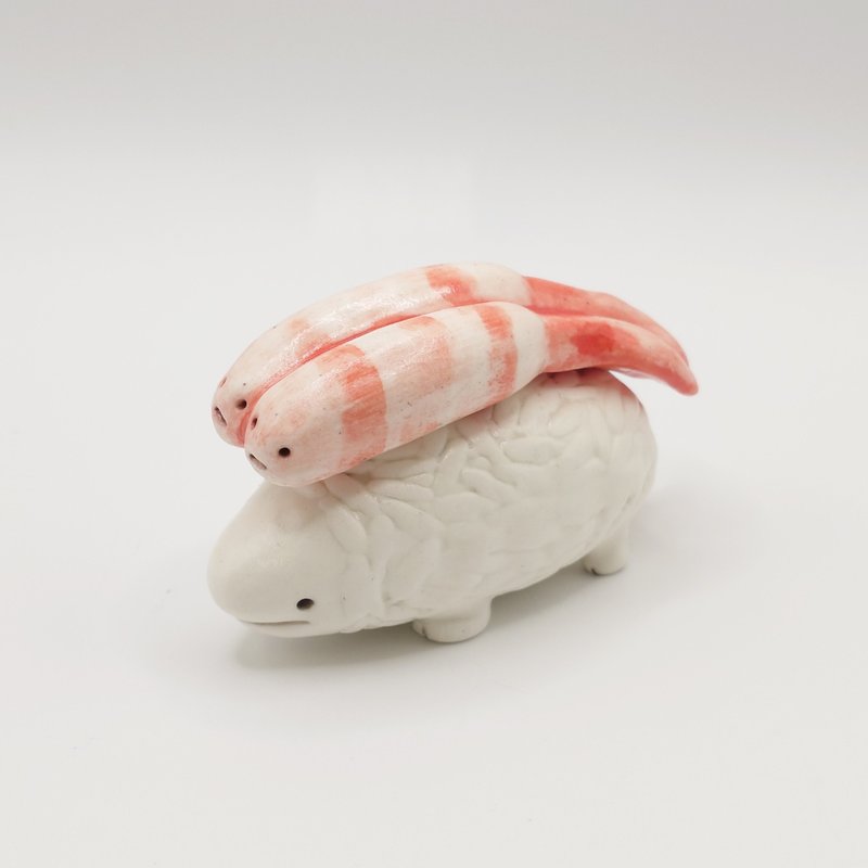 北極甜蝦壽司(筷架+線香座組合) - 擺飾/家飾品 - 陶 