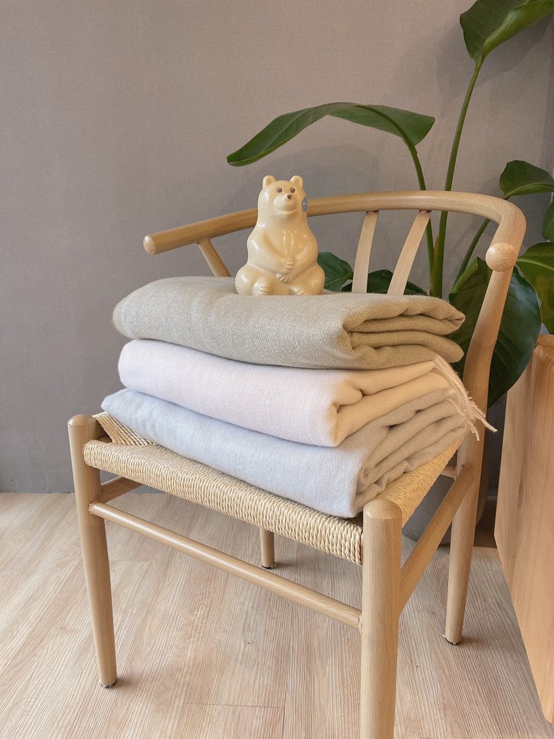 Ireland Galway plain fringed blanket 150x190cm 3 colors optional Shop