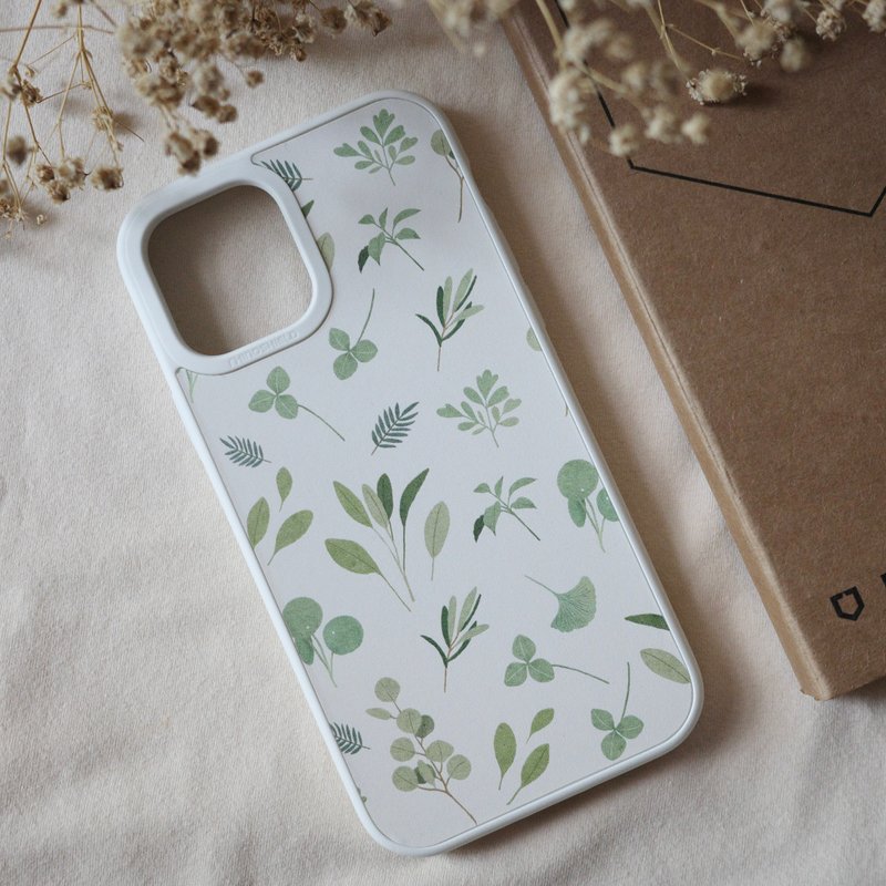 [Sample] Plant Log (White) / iPhone12 Mobile Phone Case / Rhino Shield Solidsuit - เคส/ซองมือถือ - พลาสติก ขาว