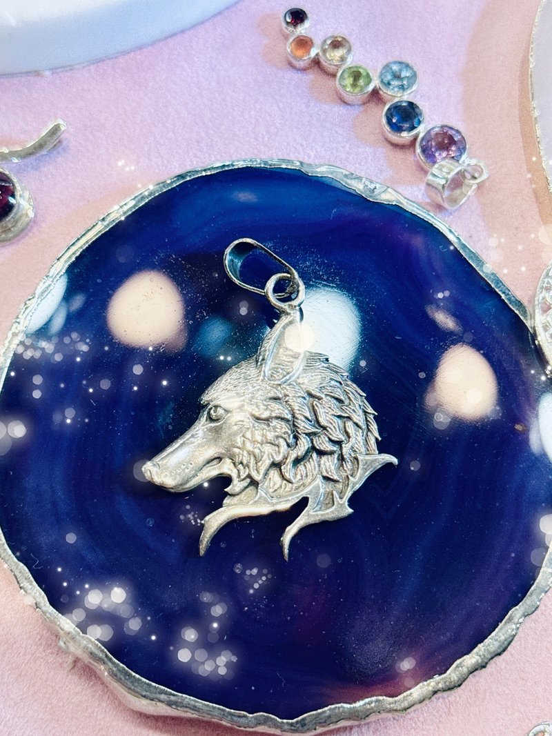 Happy New Year Wolf Pack - Necklaces - Sterling Silver Silver