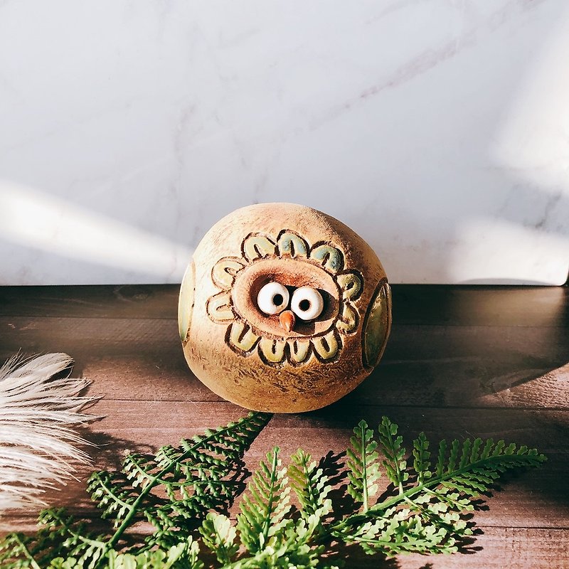 C-40 Owl Decoration │ 吉野鹰x Office Small Things Pottery Design Bell Cute Gift - Items for Display - Pottery 