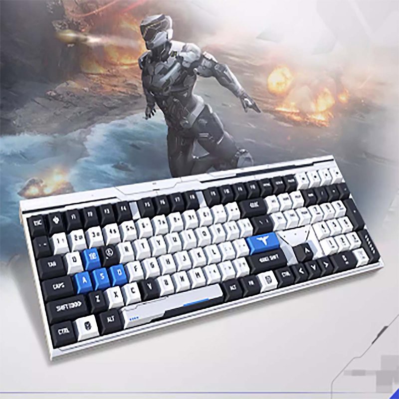 [Free Shipping] Anti-War Co-branded Mechanical Keyboard Gaming Office Wired Keyboard Red Axis for Girls CHERRY - Gadgets - Other Materials Multicolor