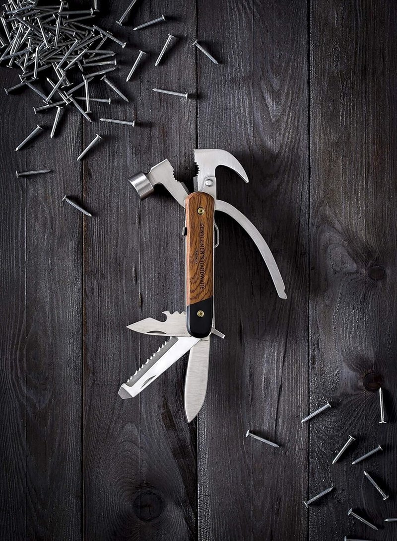 英國Gentlemen's Hardware 7合一頂級不鏽鋼多功能鐵鎚工具組 - 其他 - 不鏽鋼 咖啡色