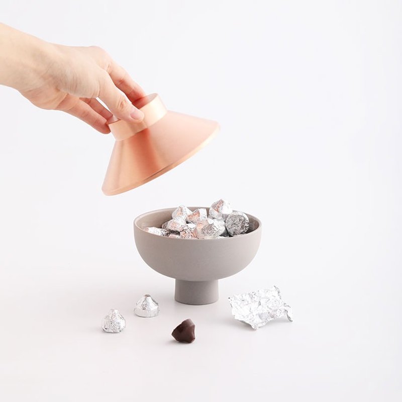 object_12｜物件十二（圓碗紅銅組） - 擺飾/家飾品 - 瓷 灰色