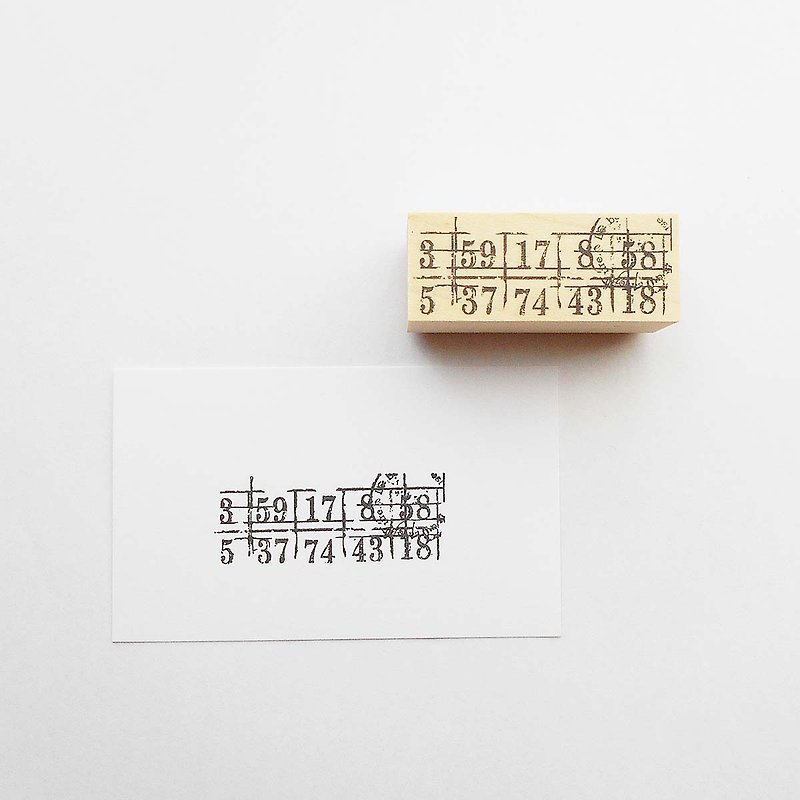 Number Grand Stamp - Stamps & Stamp Pads - Wood Brown