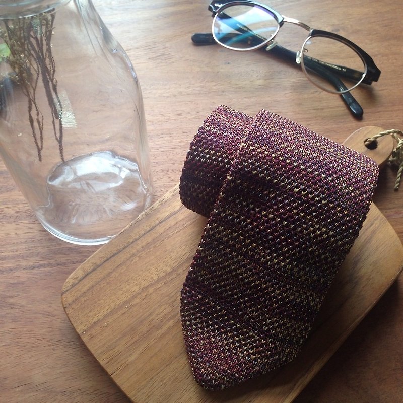 Knitted tie Multi-Red - Ties & Tie Clips - Cotton & Hemp Red