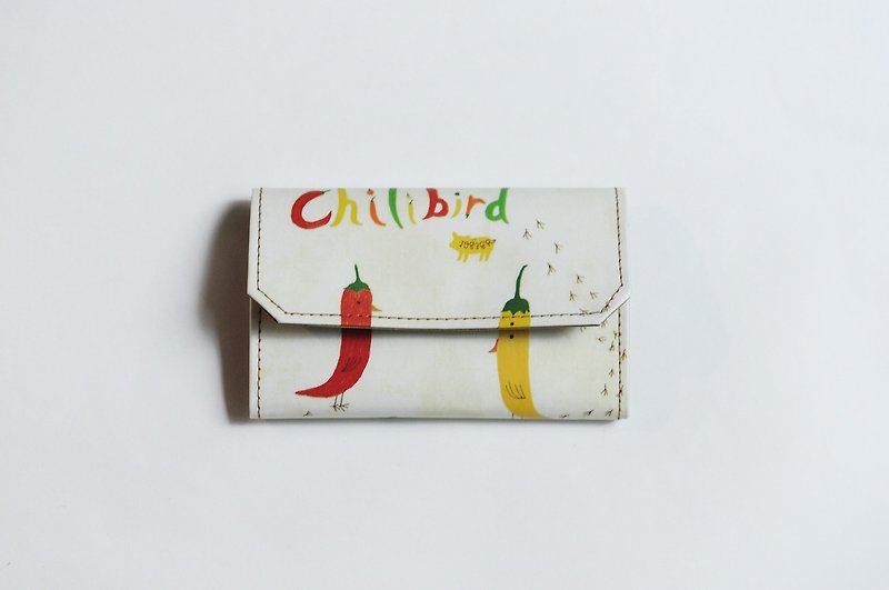 Small paper bag / card coin purse - Chili bird Chilibird - Coin Purses - Paper Red