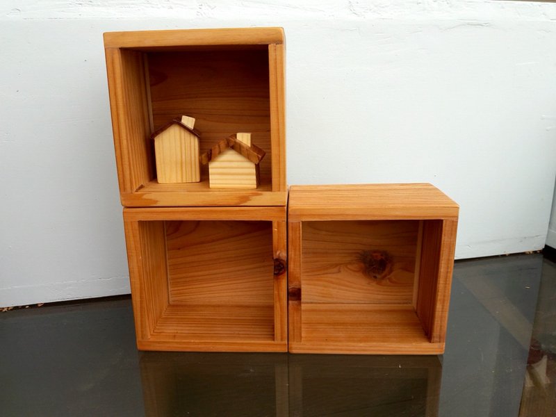 【木頭爵士】原木 ● 展示架 ● 收納盒 - 擺飾/家飾品 - 木頭 金色