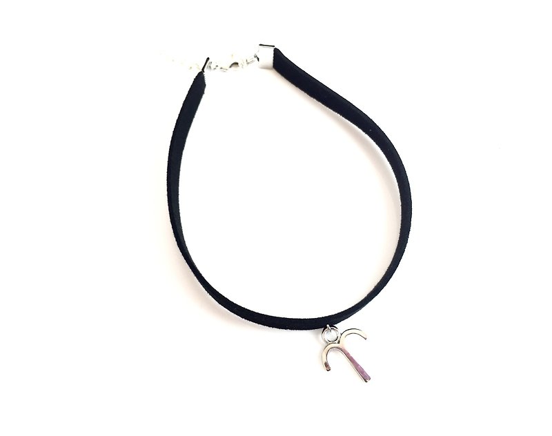 Aries-Constellation Necklace - Necklaces - Genuine Leather Black
