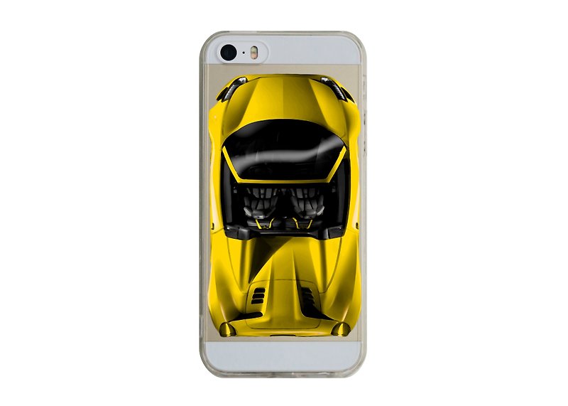 Custom yellow sports car iPhone X 8 7 6s Plus 5s Samsung S7 S8 S9 Mobile Shell - Phone Cases - Plastic Yellow