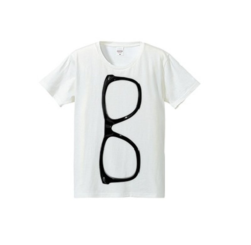 Large glasses（4.7oz T-shirt） - Tシャツ - その他の素材 ホワイト