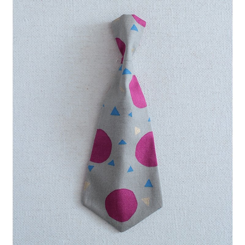 兒童造型領帶－紫紅點點 - 領呔/呔夾 - 棉．麻 