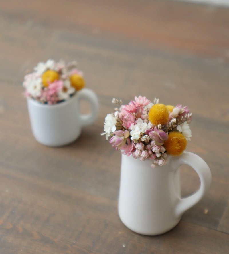 Dessert good partner mini flower cup / add a little milk & sugar (two into a set) - Dried Flowers & Bouquets - Plants & Flowers White