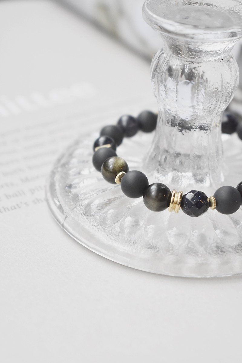 ZHU。Handmade Bracelet |ライトインザダーク（クリスマスプレゼント/カップル/天然石/真鍮） - ブレスレット - 石 