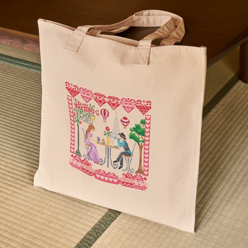 Date in Paris. Cross stitch pattern - โลโก้/แพทเทิร์น - วัสดุอื่นๆ 